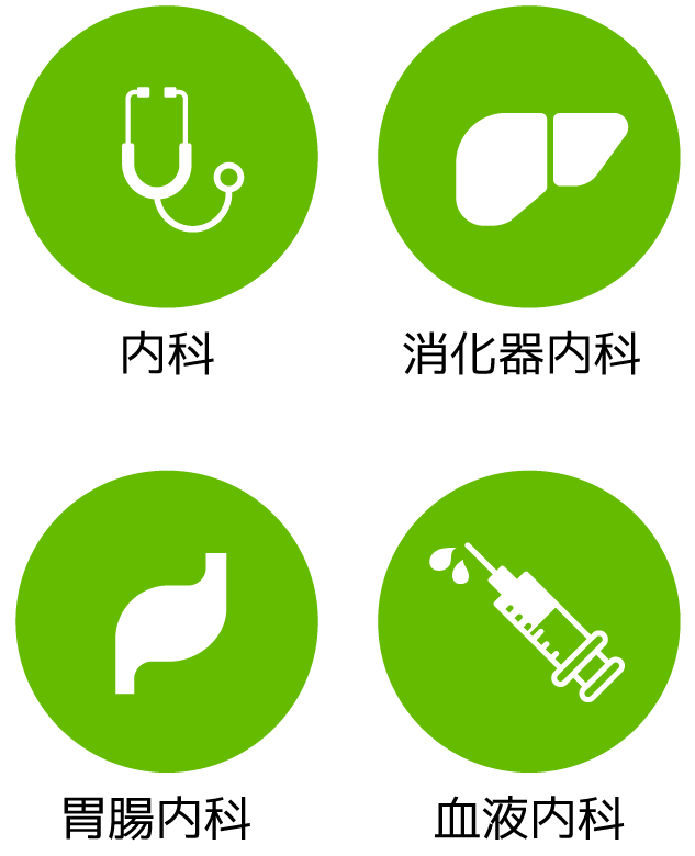 診療科目　内科　消化器内科　胃腸内科 血液内科